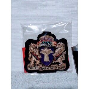 Trinity Broadcasting Network Fabric Applique Christ Jesus God Bible